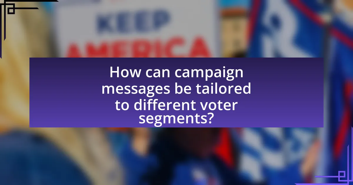 How can campaign messages be tailored to different voter segments?