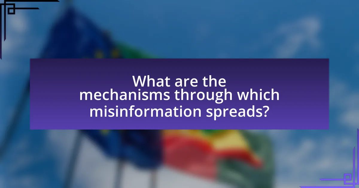 What are the mechanisms through which misinformation spreads?